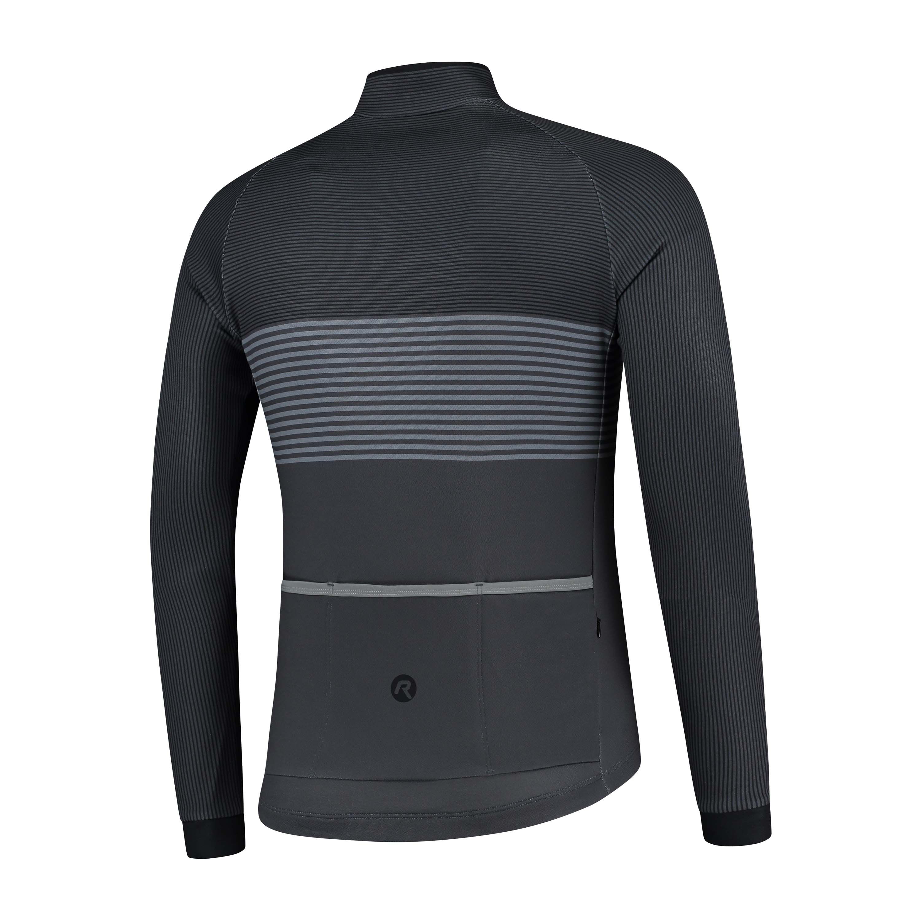 Rogelli Boost Schwarz/Grau Herren Radtrikot Langarm