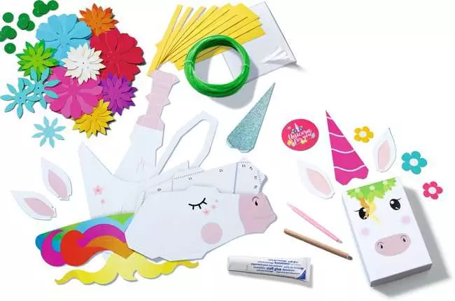 Paper Art Einhörner - Bastelset für Kinder ab 6 Jahren