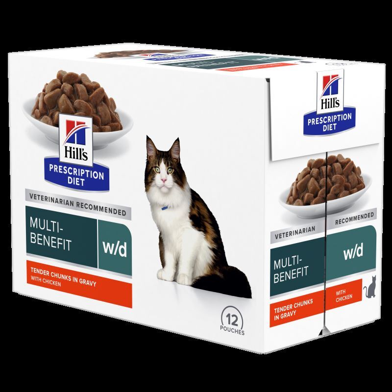 Hill's Nassfutter Hill's Prescription Diet Multi-Benefit w/d mit Huhn 12x85g