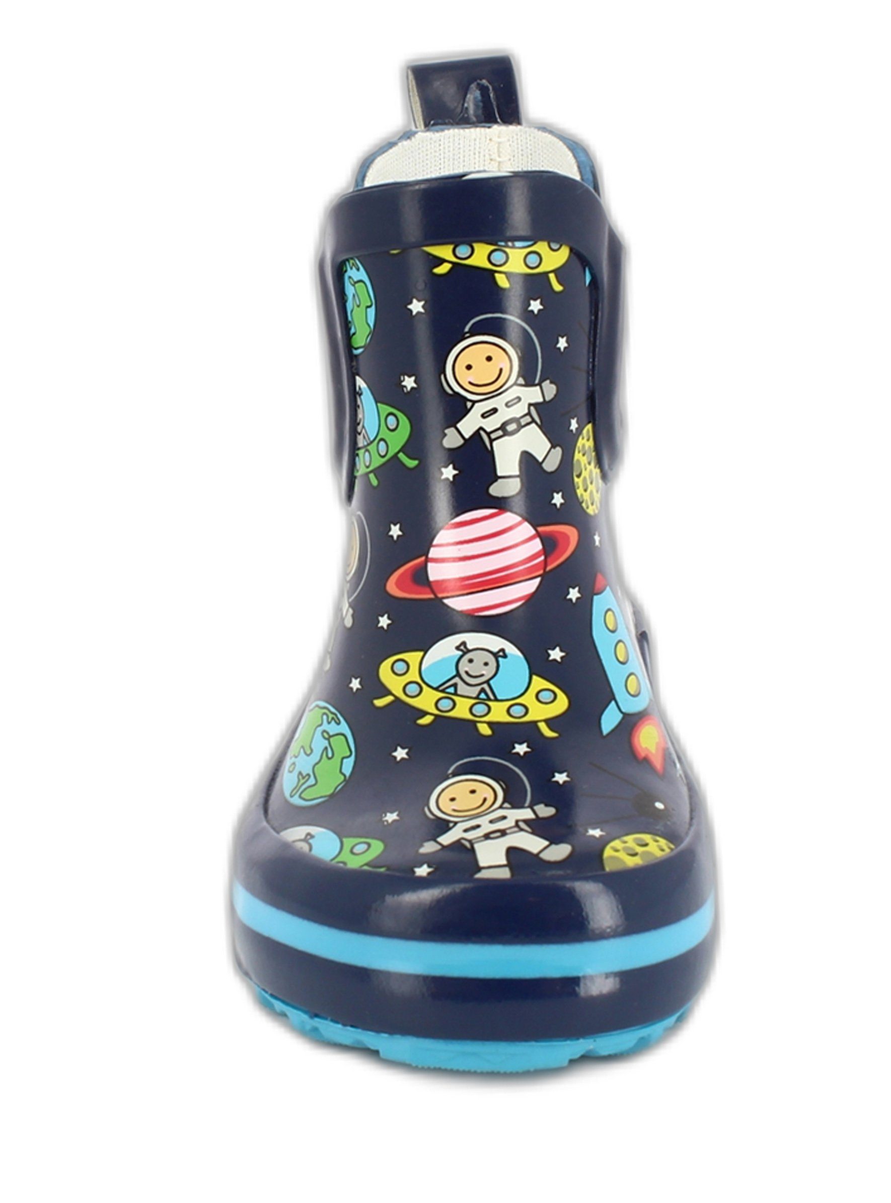 Beck Kleinkinder Gummistiefel Space Gummistiefel (wasserdichte Kurzstiefel, für trockene Füße bei Regenwetter) herausnehmbare Innensohle, weicher flexibler Naturkautschuk