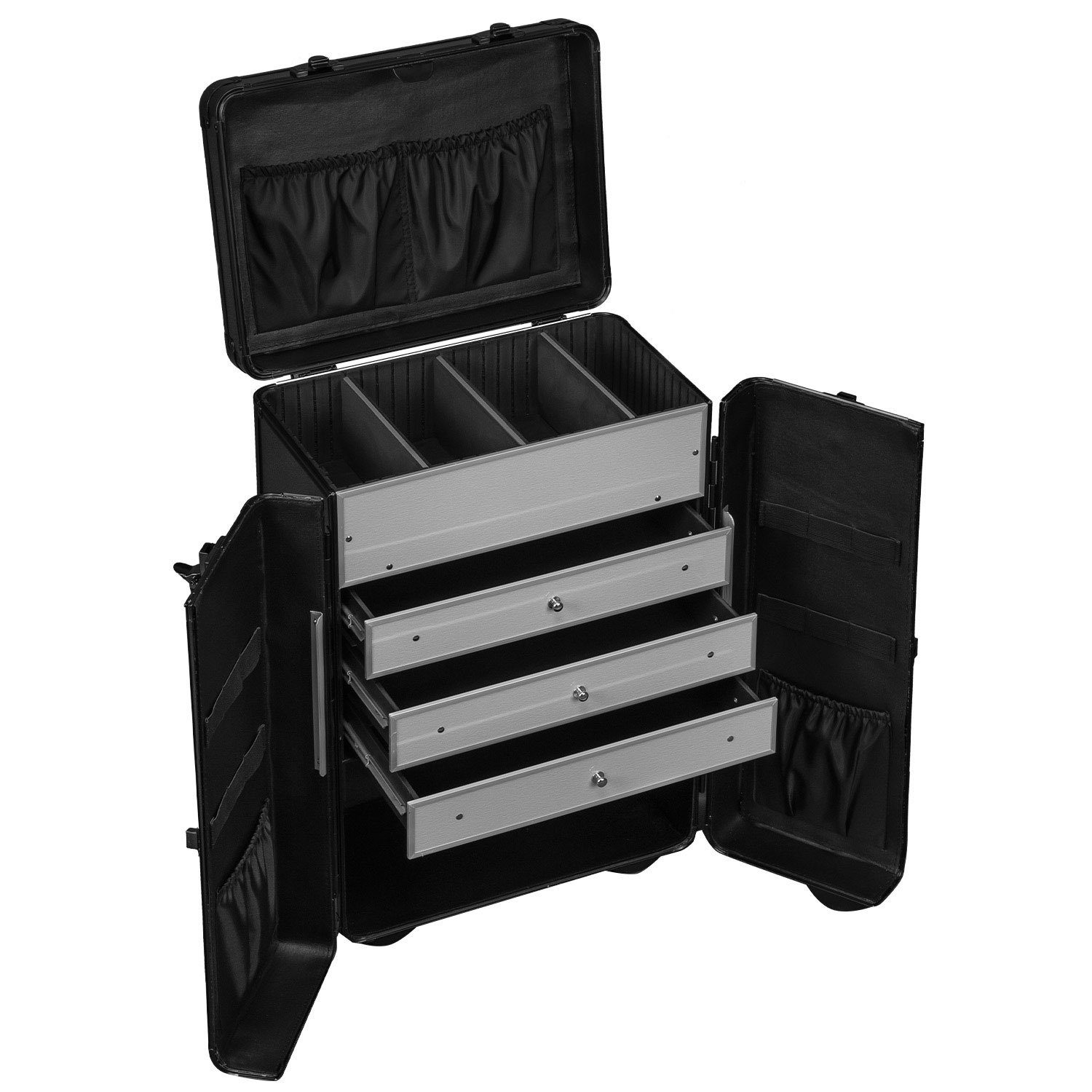 anndora Kosmetikkoffer 3 Schubladen verschließbar teleskop Trolley 38 x 58 x 30 cm