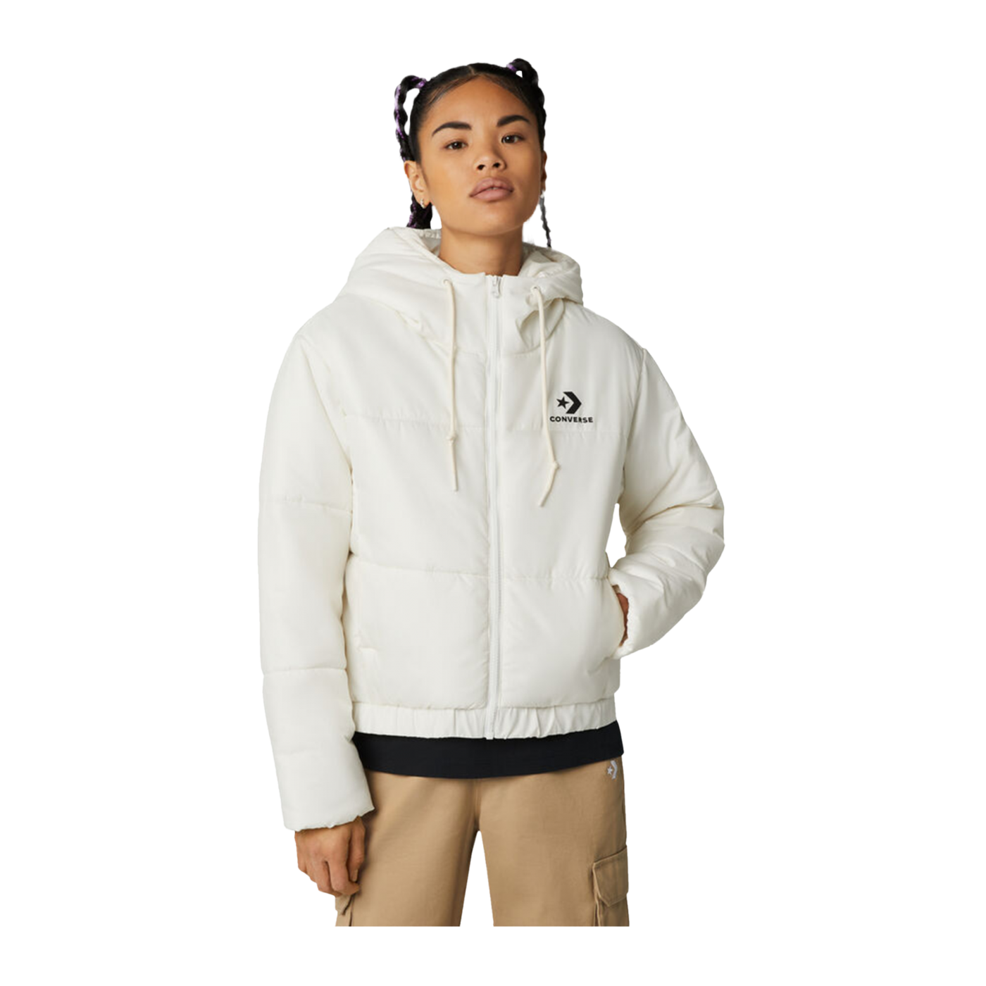 Converse Short Puffer Jacke Damen Weiss