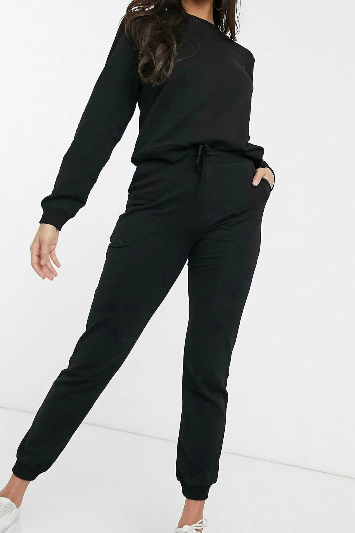 Know  Damen-Pyjama-Set aus schwarzer Baumwolle