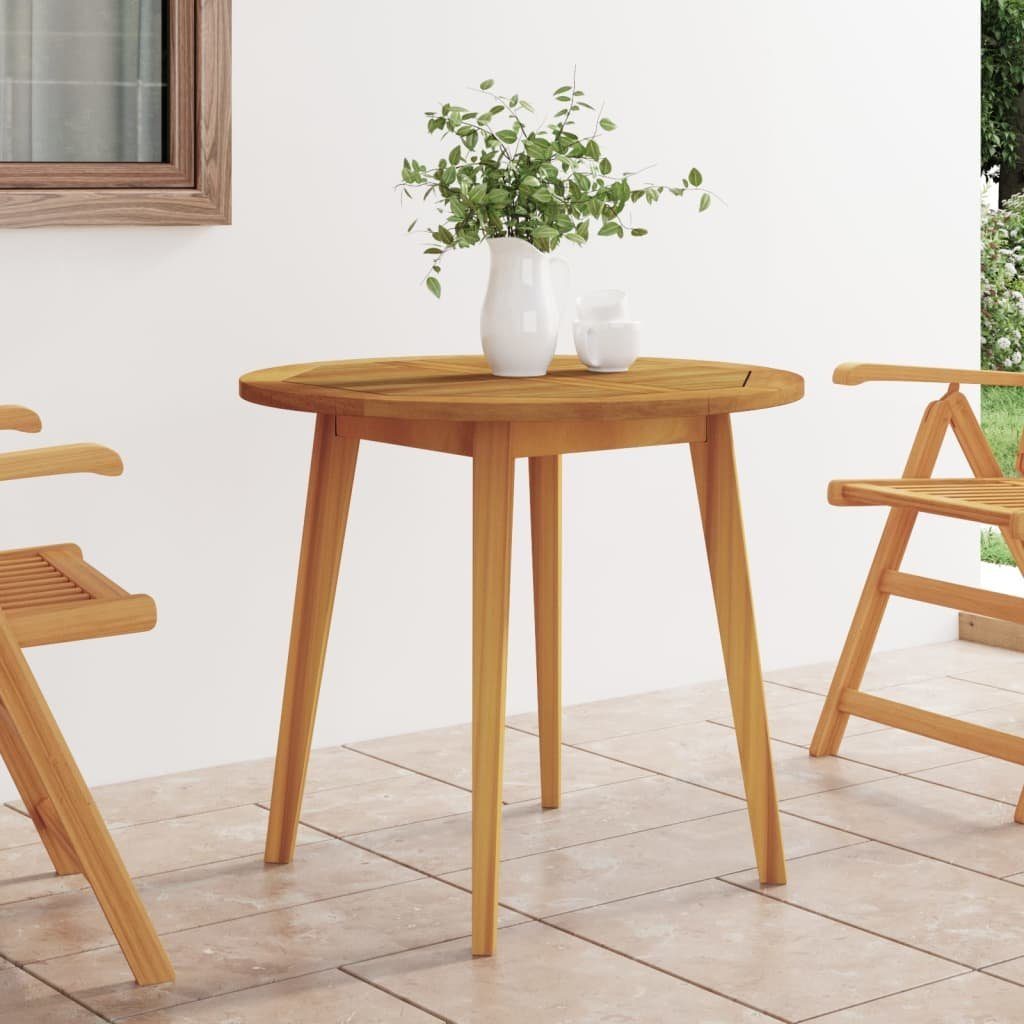 vidaXL Gartentisch Gartentisch Ø85x75 cm Massivholz Akazie (1-St)
