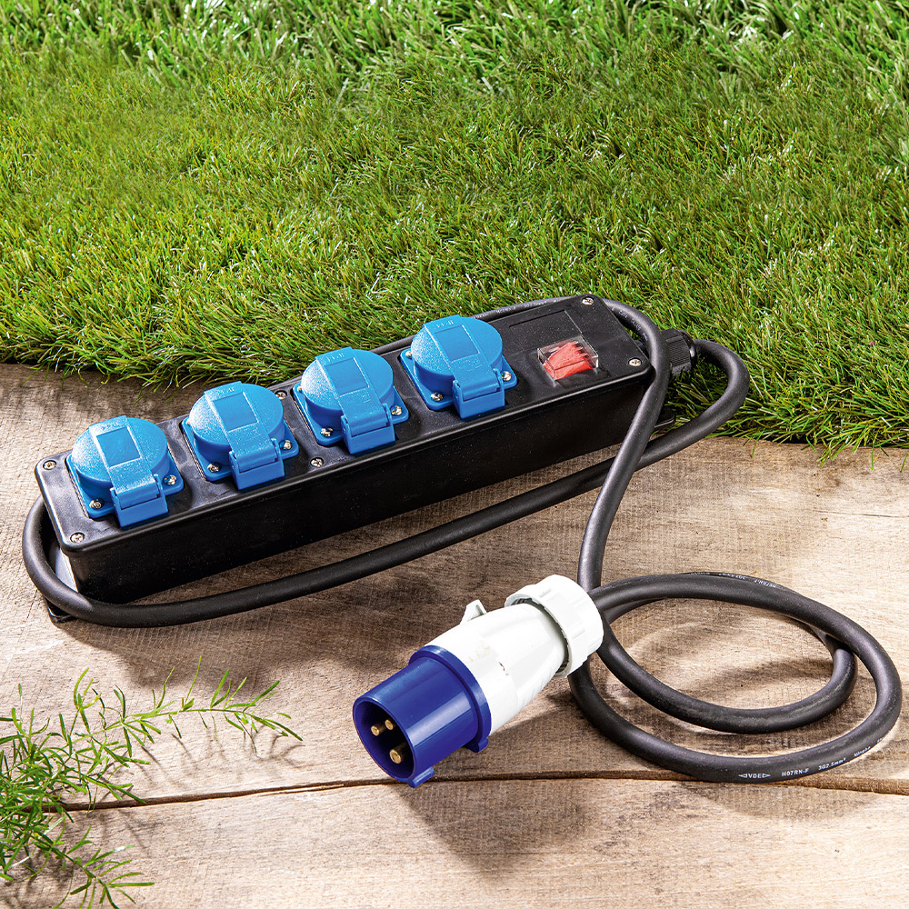 Powertec Electric Steckdosenleiste 4-fach