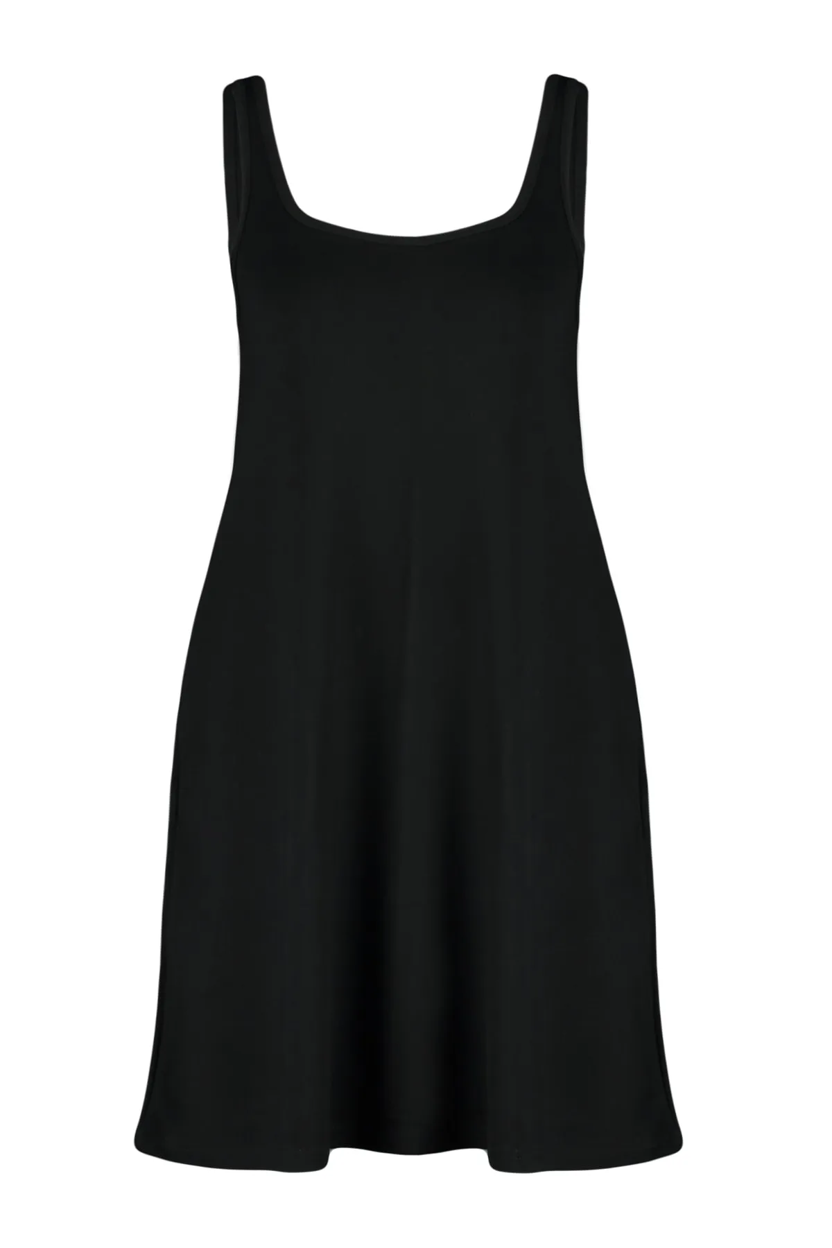 Trendyol Collection  Schwarzes Gilet-Skater-/Taillen-geöffnetes Strickkleid TWOAW24EL00245