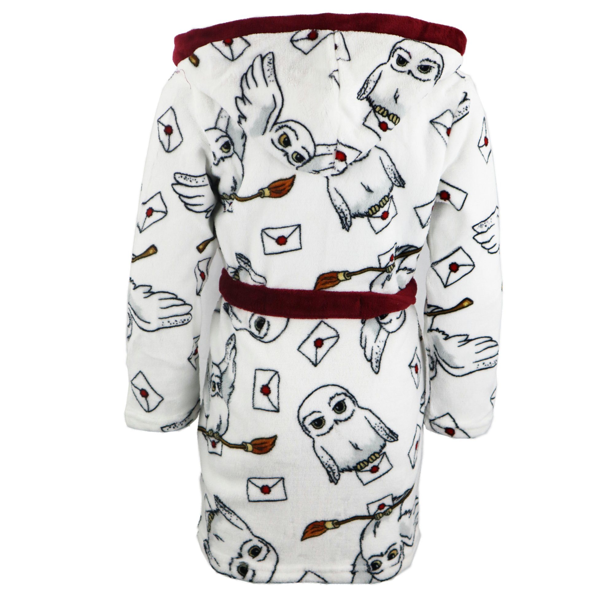 Harry Potter Kinderbademantel Harry Potter Hogwarts Kinder Hausmantel Bademantel mit Kapuze, Polyester, Kapuze, Gürtel, Gr. 116 bis 158
