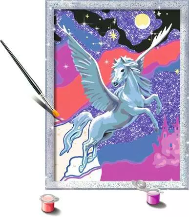 CreArt Stolzer Pegasus - Malen nach Zahlen für Kinder ab 7 Jahren