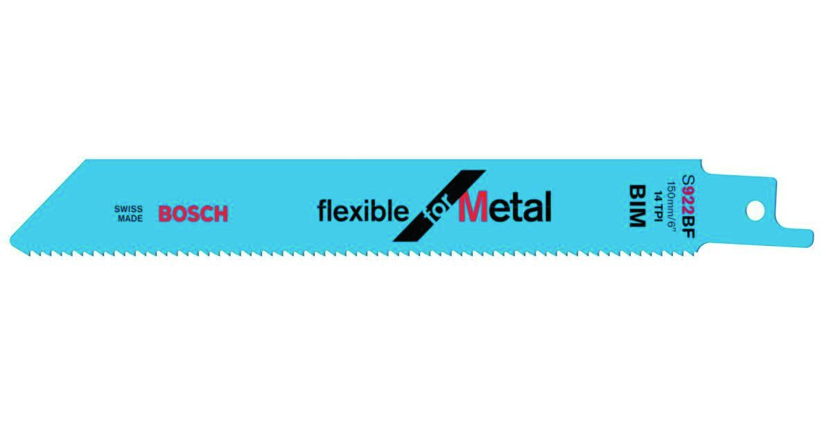 Bosch Blue Accessories 2608656014 S922BF bajonetsavklinge fleksibel til metal 150 mm 5 stk.