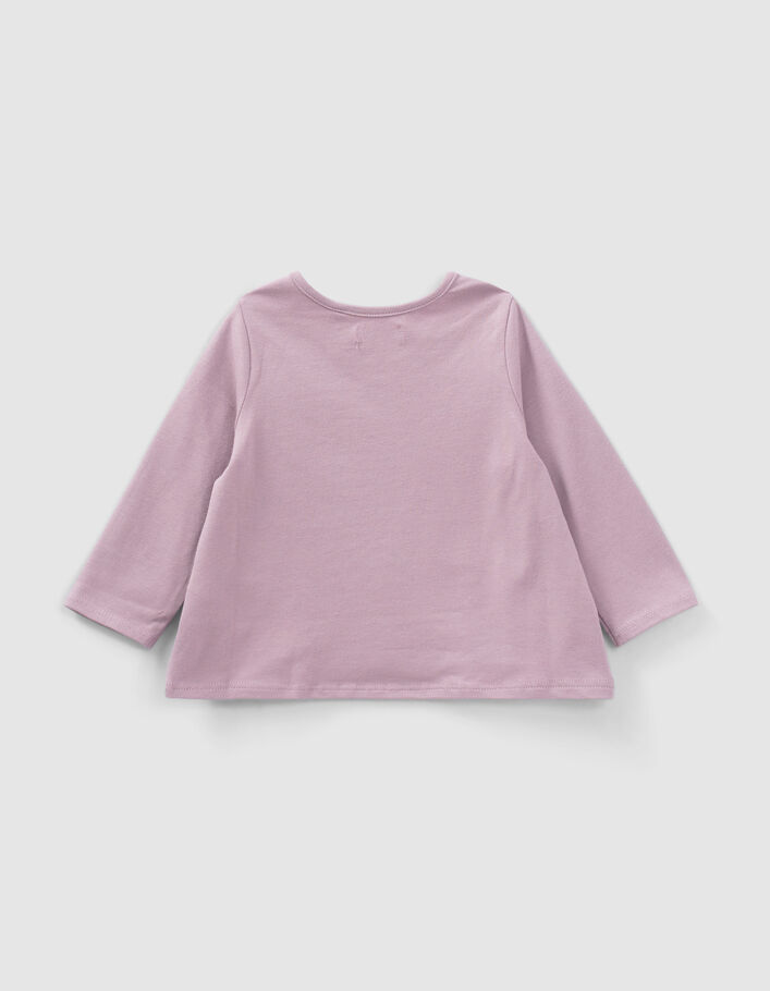 T-shirt parme visuels chaussures bébé fille