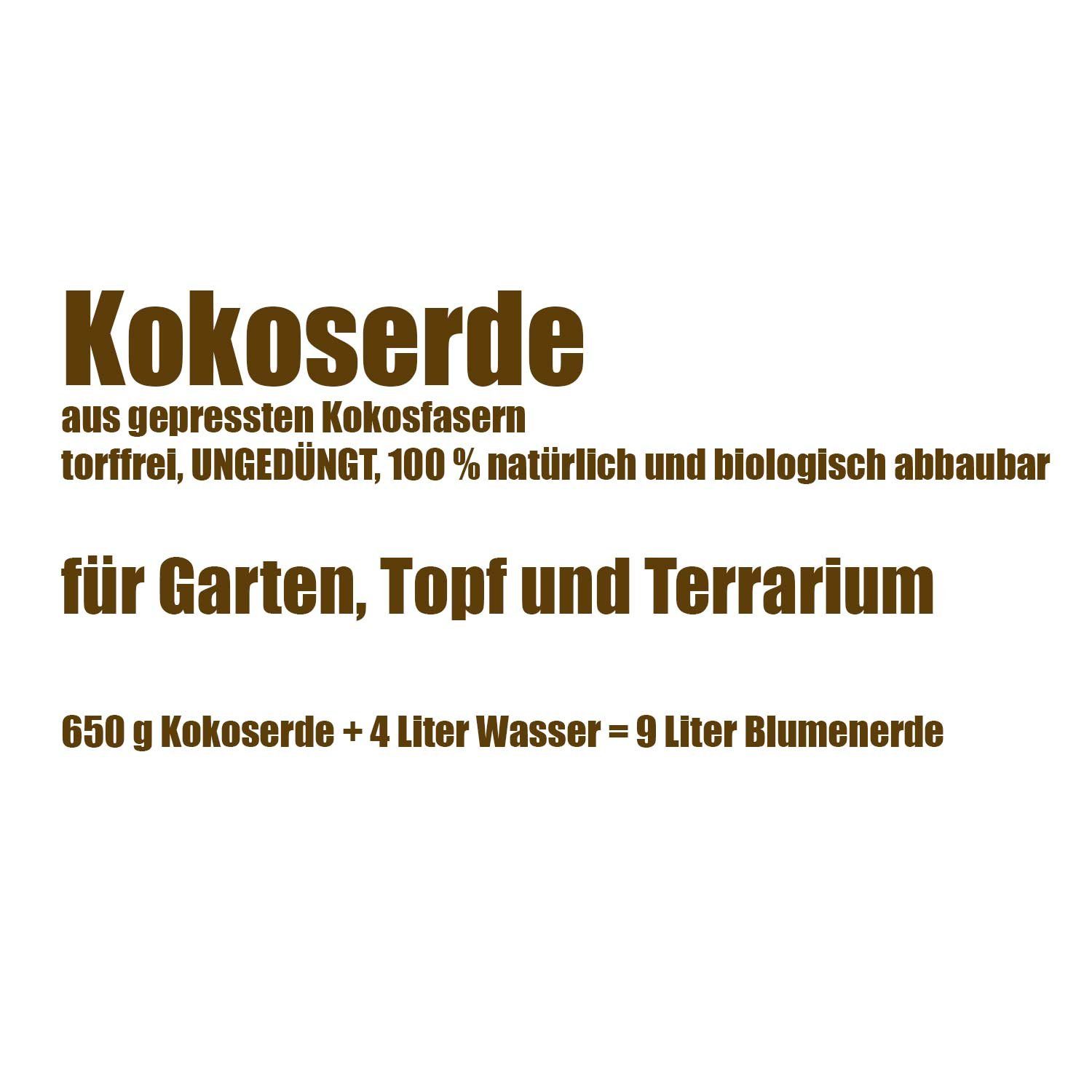 yayago Blumenerde yayago Kokoserde Humuserde 90 / 216 Liter gepresste Blumenerde Ziegel