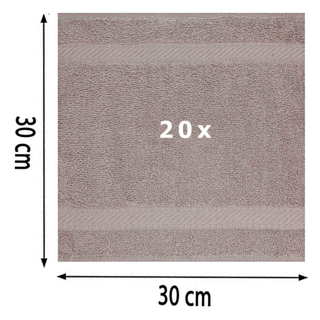 Betz Seiftuch 20 Stück Seiftücher Palermo Größe 30x30 cm Farbe stone