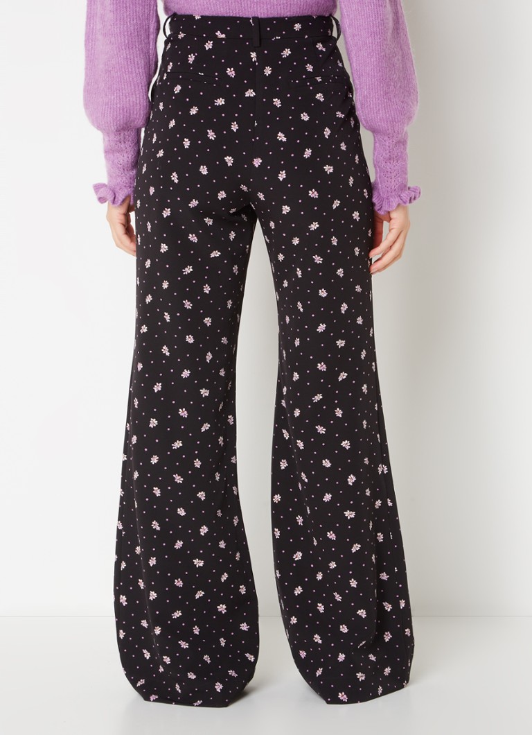 Fabienne Chapot Puck high waist wide fit trousers with floral print