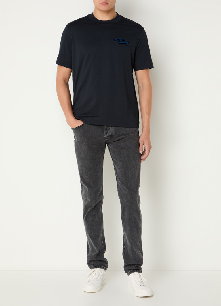 Tricou Emporio Armani cu logo brodat