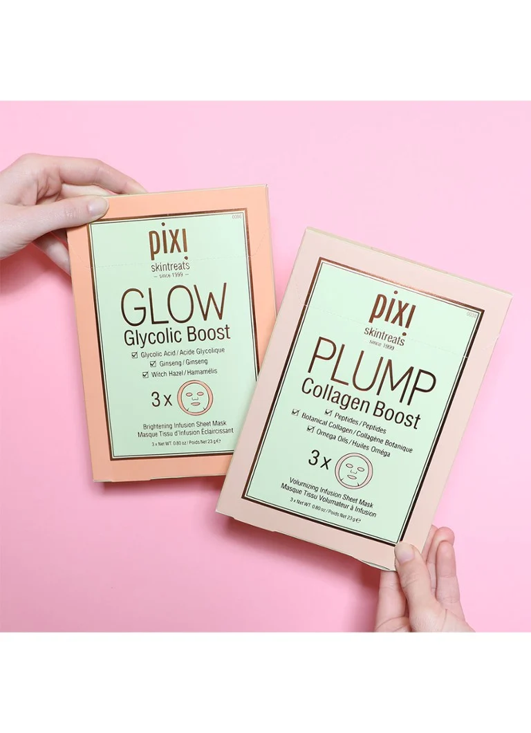 Pixi  Glow Glycolic Boost - mini sheet masker 3-pack