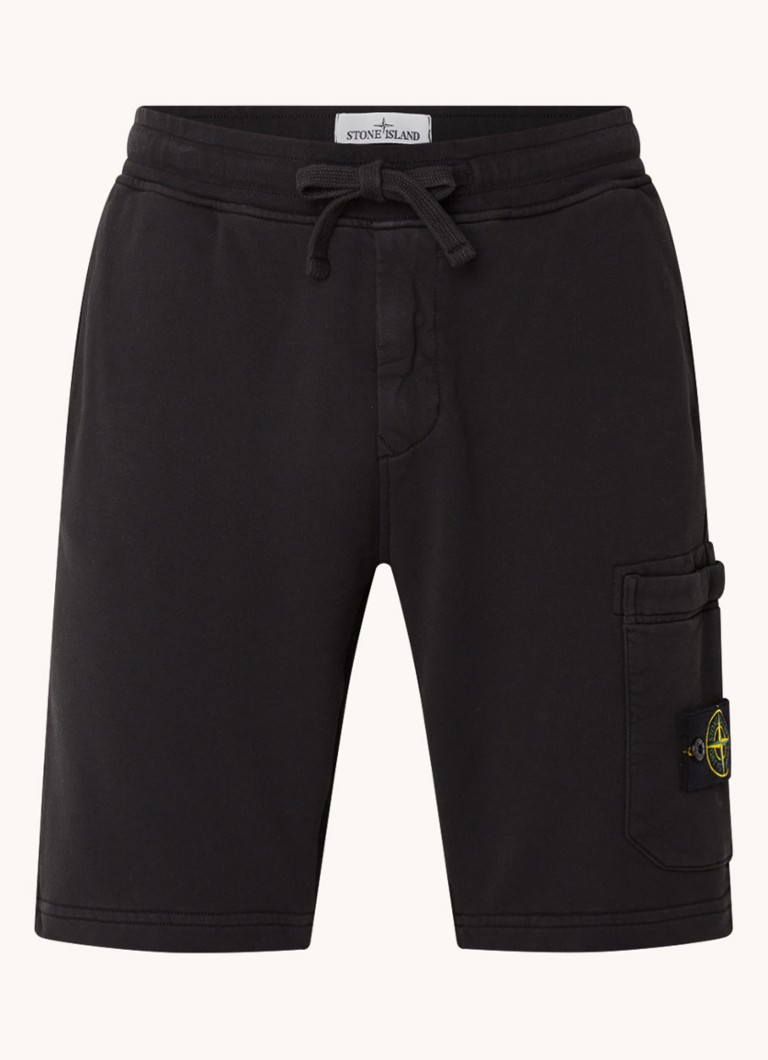Pantaloni de trening Stone Island 64651 cu logo și picior drept