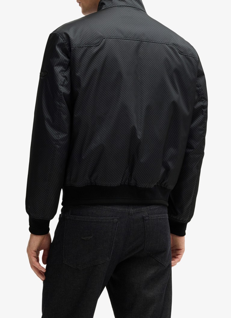 HUGO BOSS BOSS x ASTON MARTIN Prešita bomber jakna s puhom in vodoodbojnim premazom
