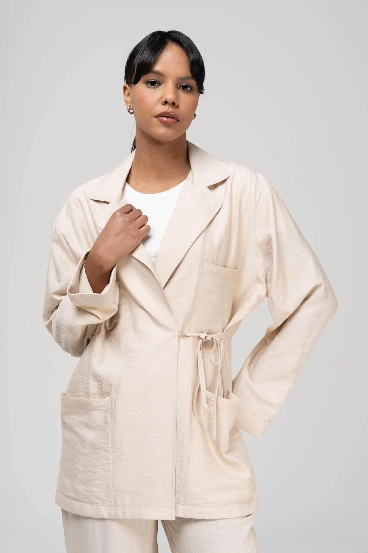Olcay  Zweiteiler - Beige - Relaxed Fit