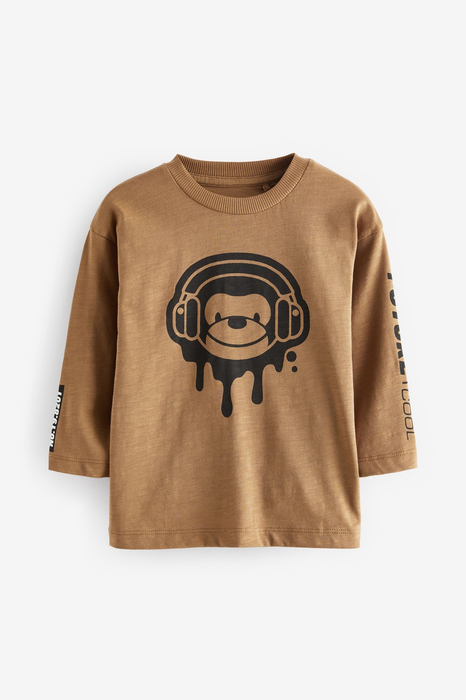 Next Langarmshirt Langärmelige Shirts mit Figurenmotiv im 3er-Pack (3-tlg)
