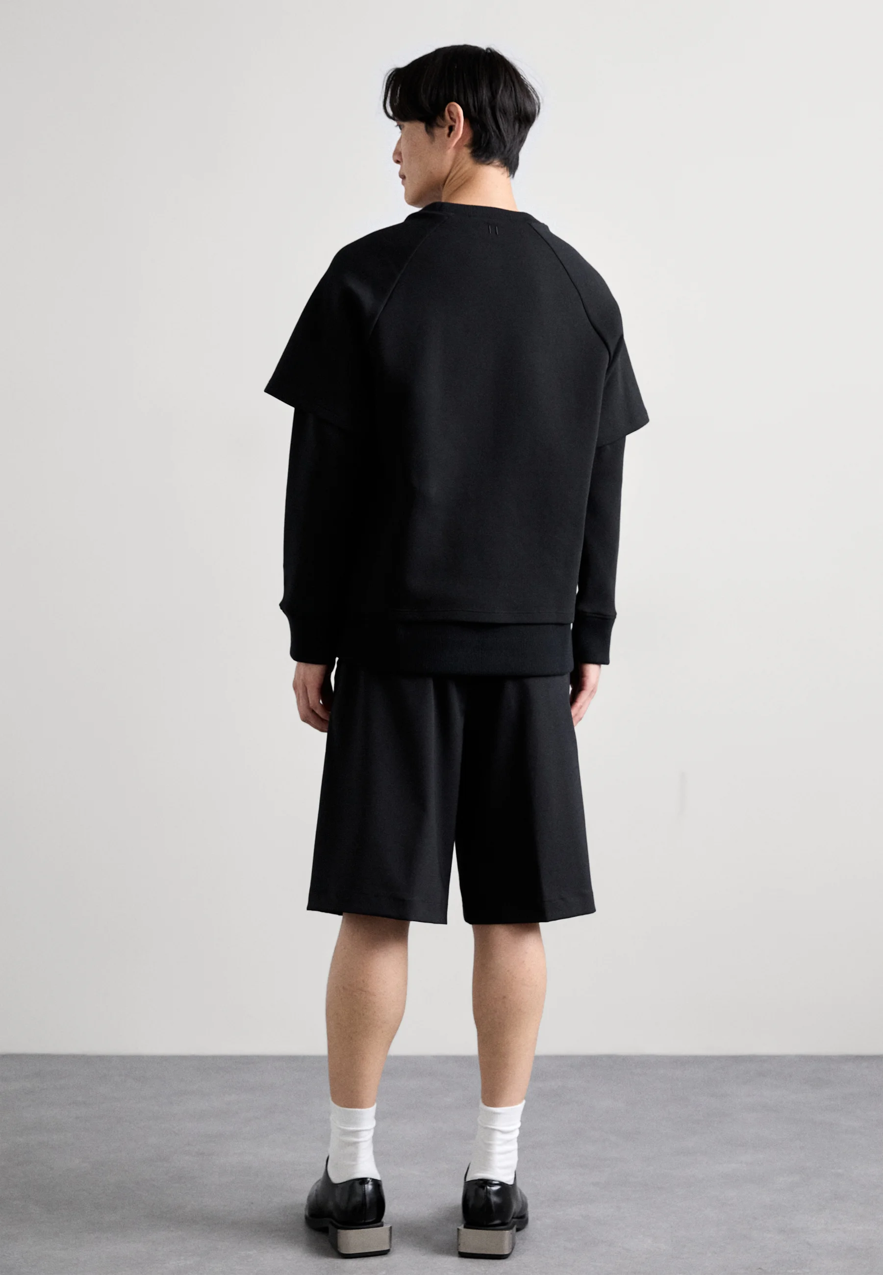 Camiseta Neil Barrett SLIM DROPPED SHOULDER DOBLE CAPA - Manga larga
