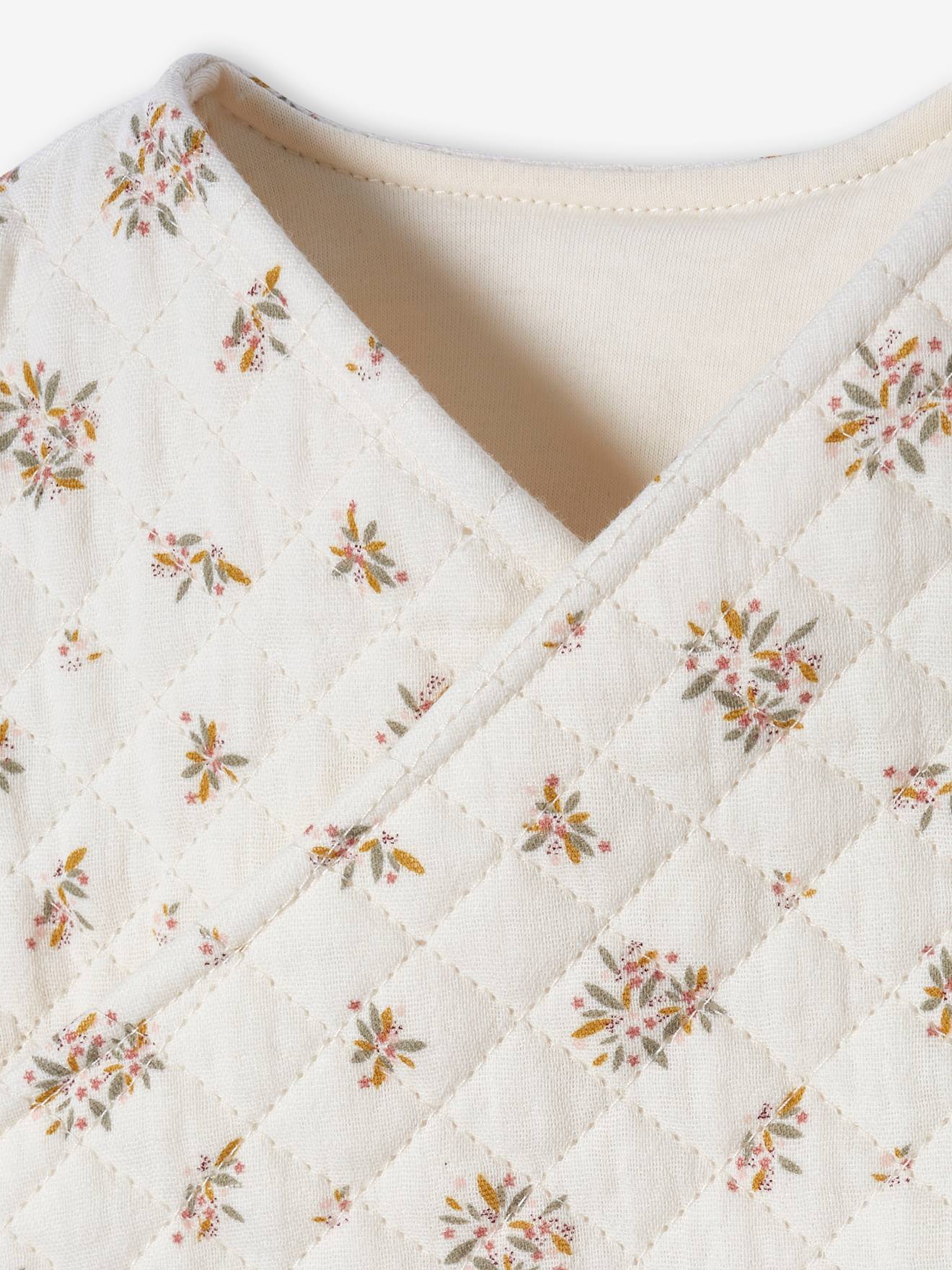 Cardigan croisé forme brassière bébé matelassé coquille d'oeuf