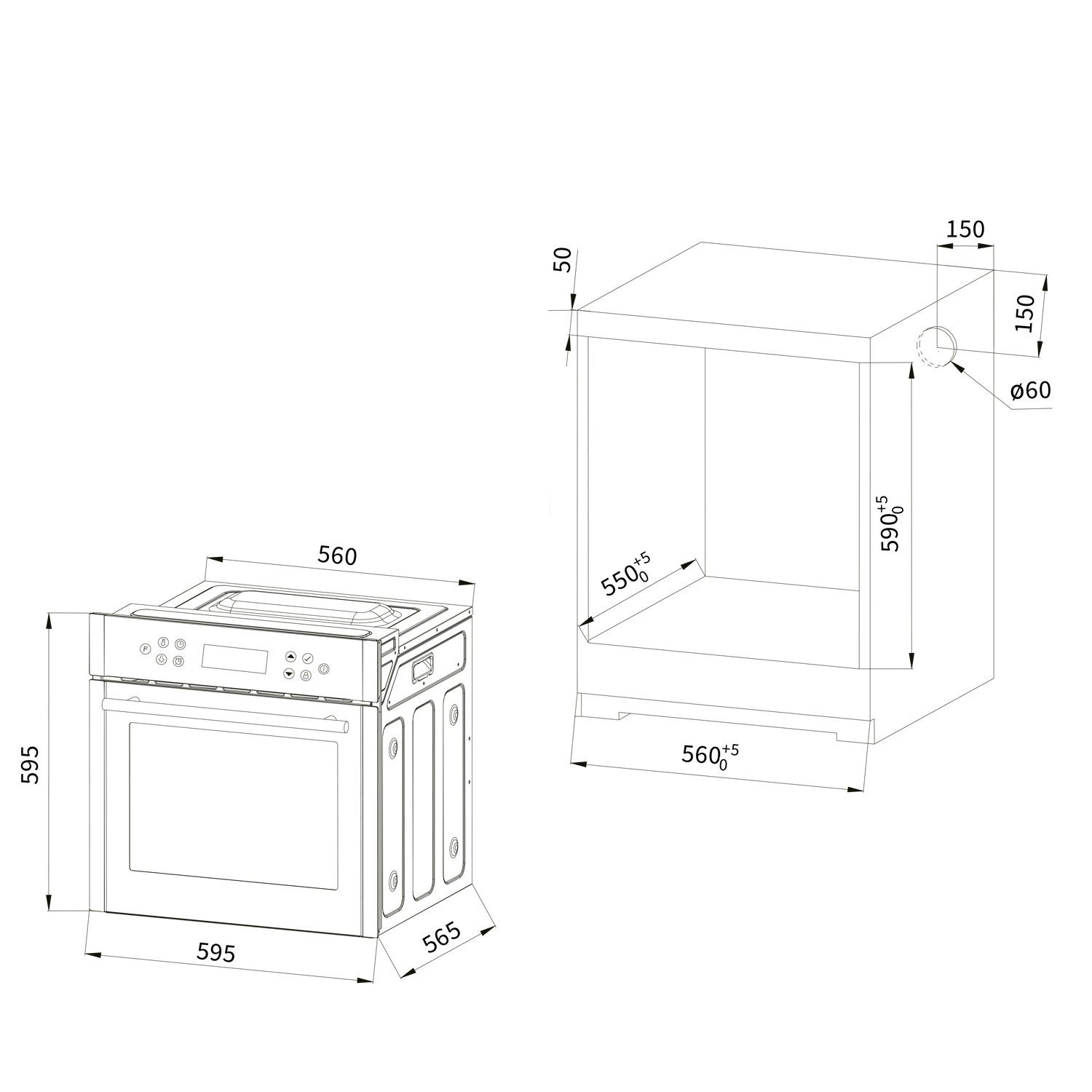KKT KOLBE Einbaubackofen Backofen Elektroherd EB8313HC, DampfClean, 60cm / Edelstahl / 70 l / 2,8kW / Heißluft / Grill-/Brat-System / WIFI