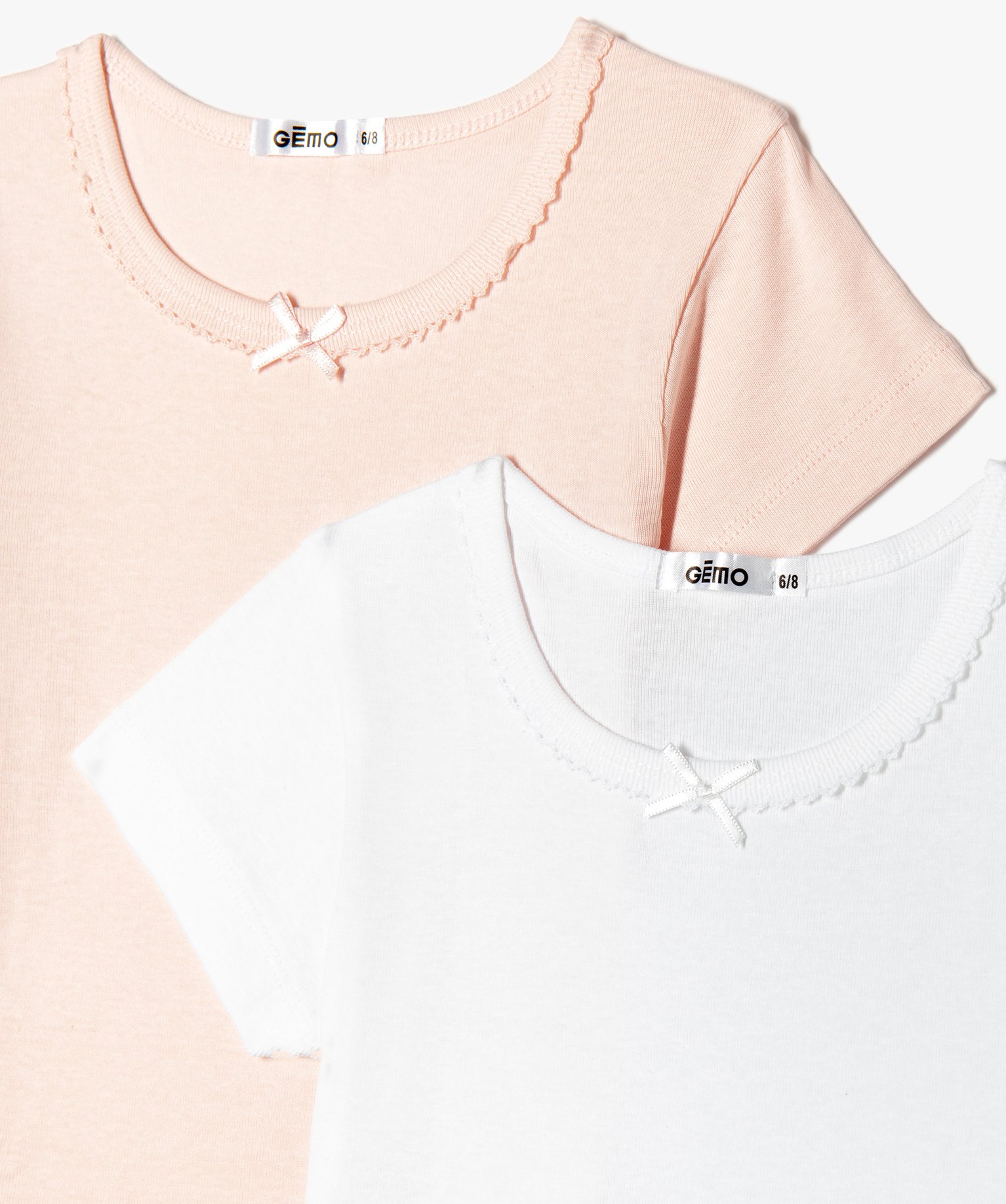 Tee-shirt à manches courtes fille (lot de 2) multicolore | GEMO