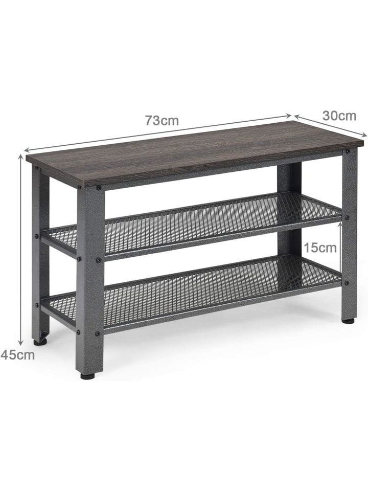 COSTWAY Schuhbank in Silber günstig kaufen 45 cm