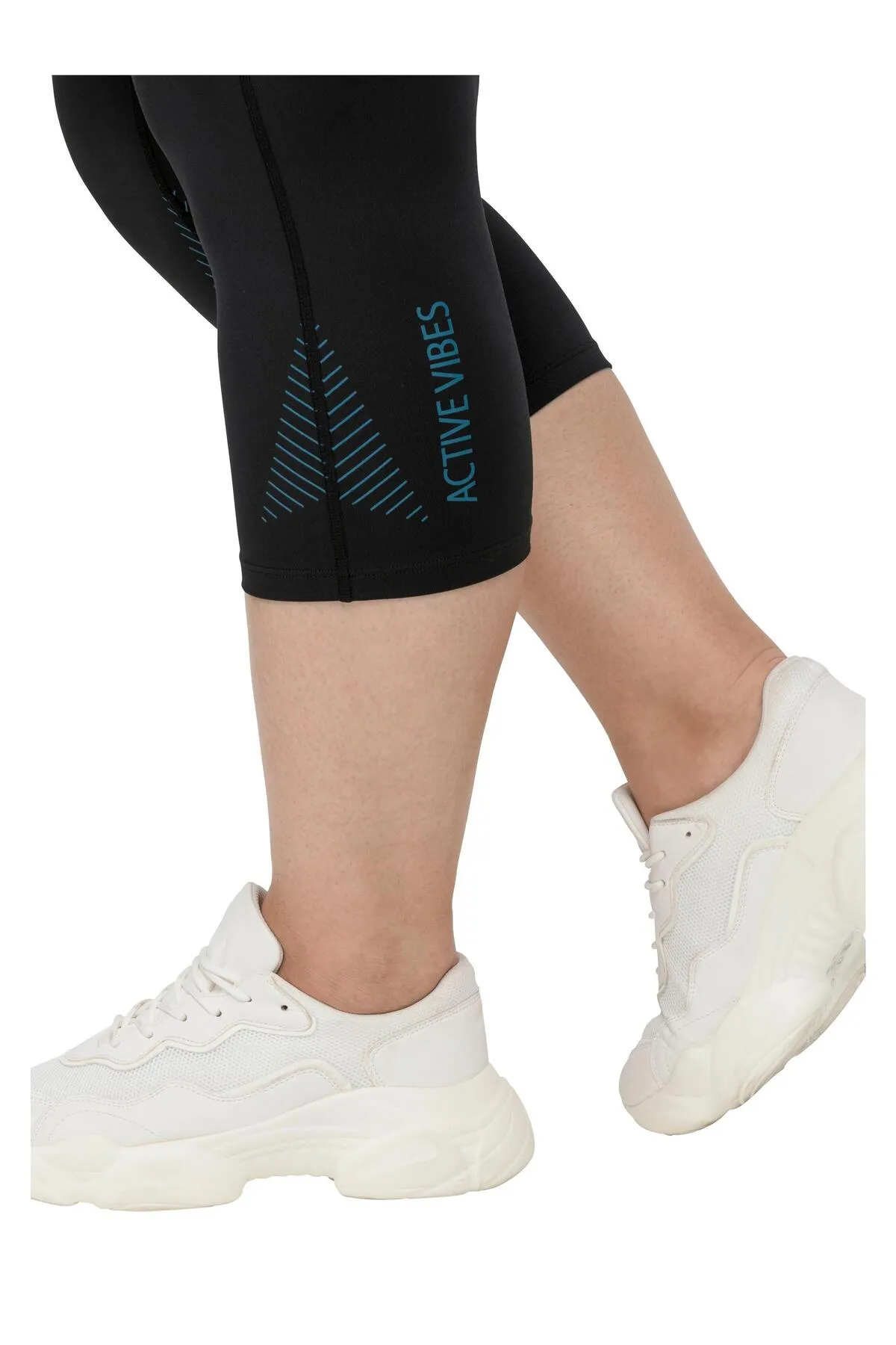 Sheego  Sport-Leggings - Schwarz - Mittlerer Bund