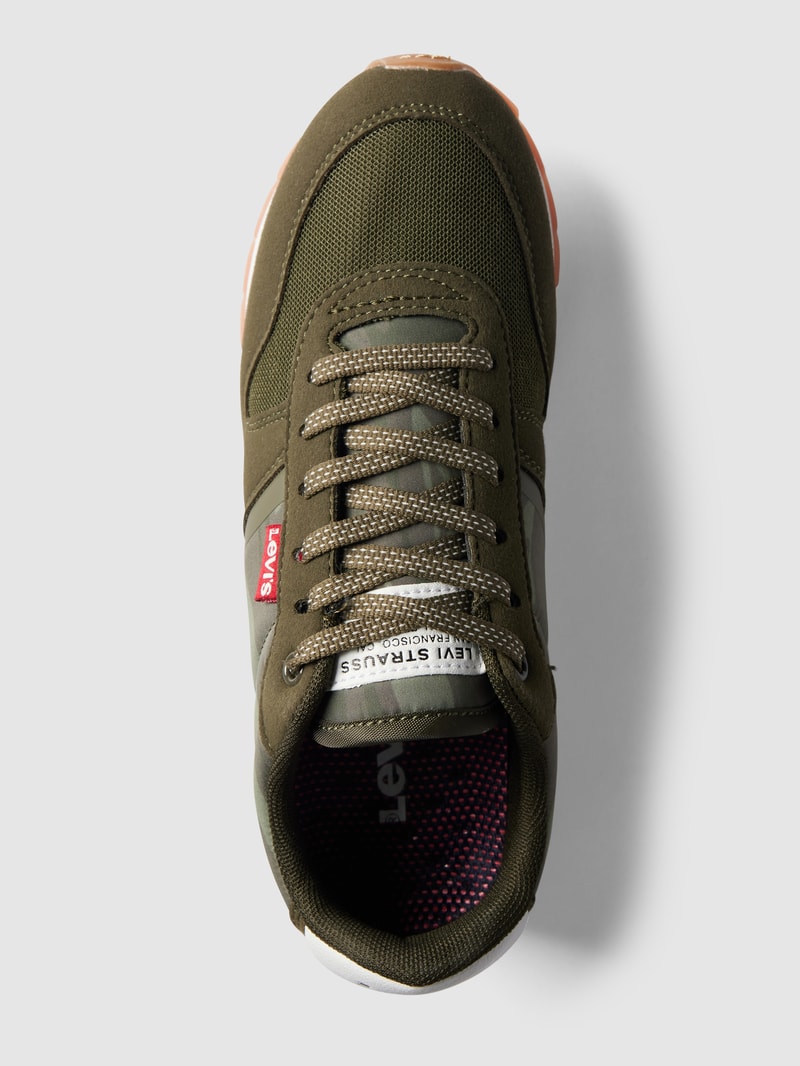 Sneaker mit Label-Details Modell 'Alex' in khaki