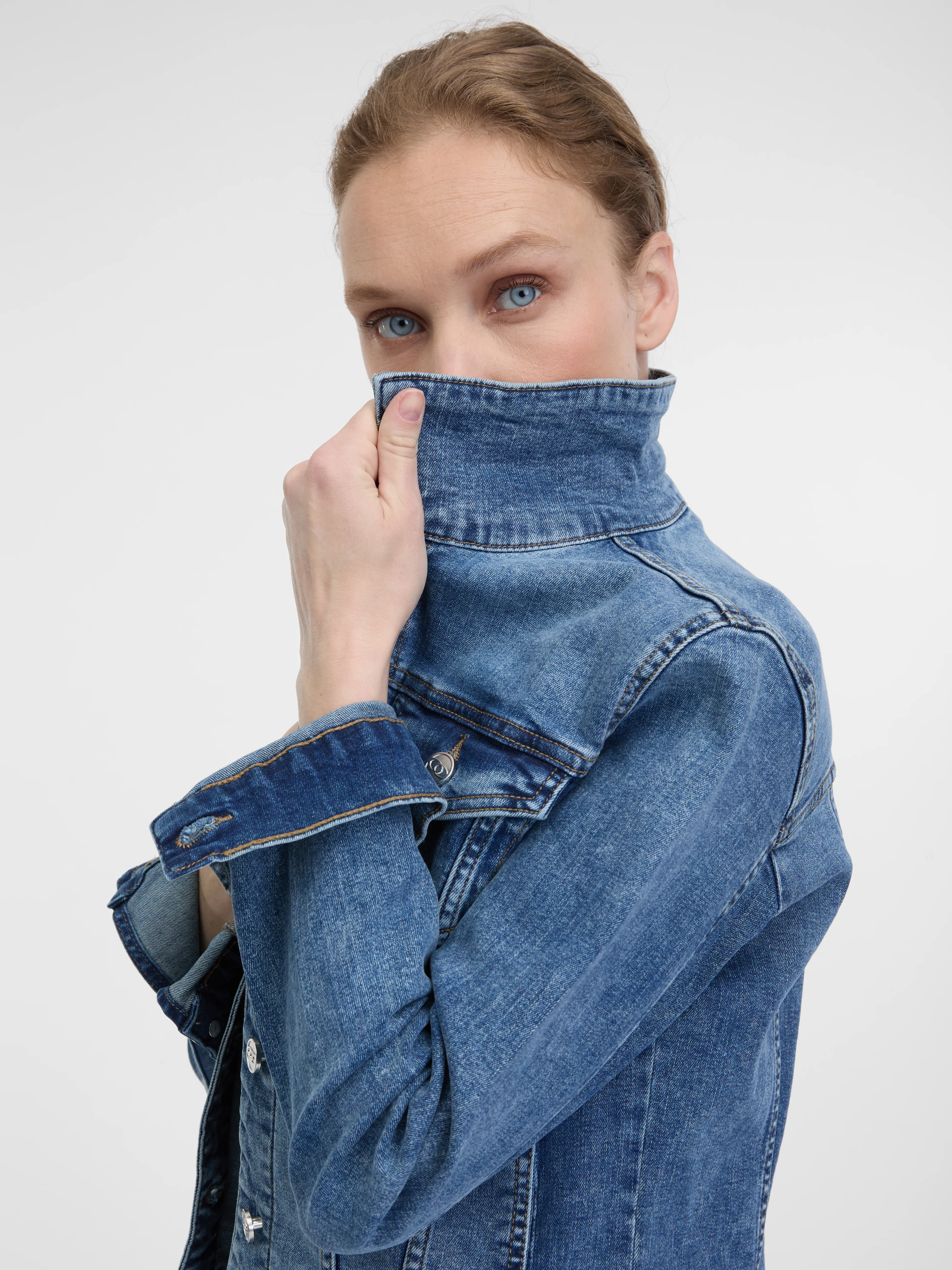 Hellblaue Damen-Jeansjacke ORSAY