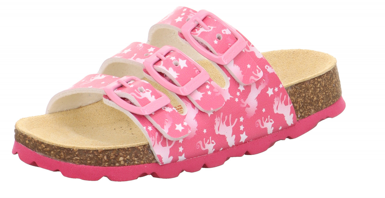 FUSSBETTPANTOFFEL - PinkPantoffel mit Schnalle