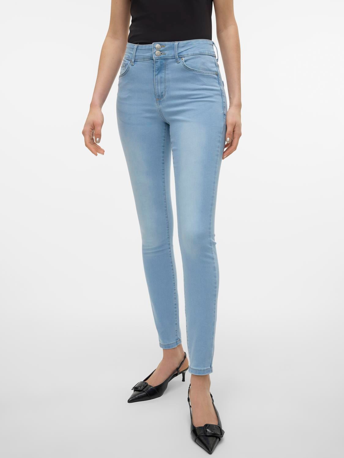 VMSOPHIA Hohe Taille Slim Fit Jeans
