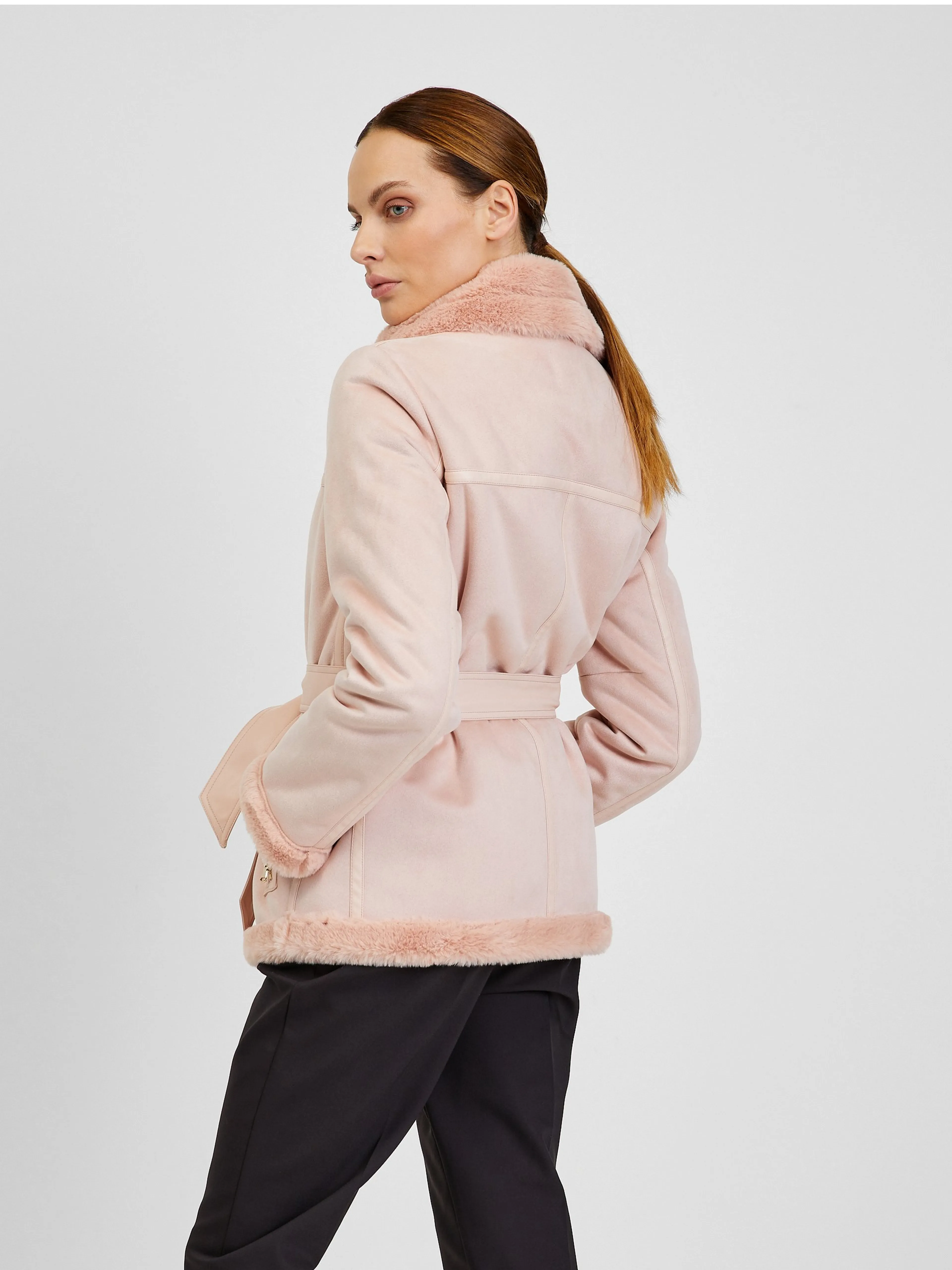 Rosa Damen-Wildlederjacke ORSAY