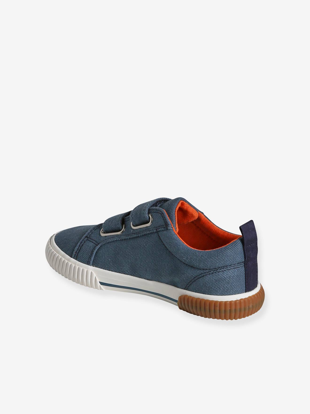 Vertbaudet Kinder Stoff-Sneakers mit Klett - indigo-blau