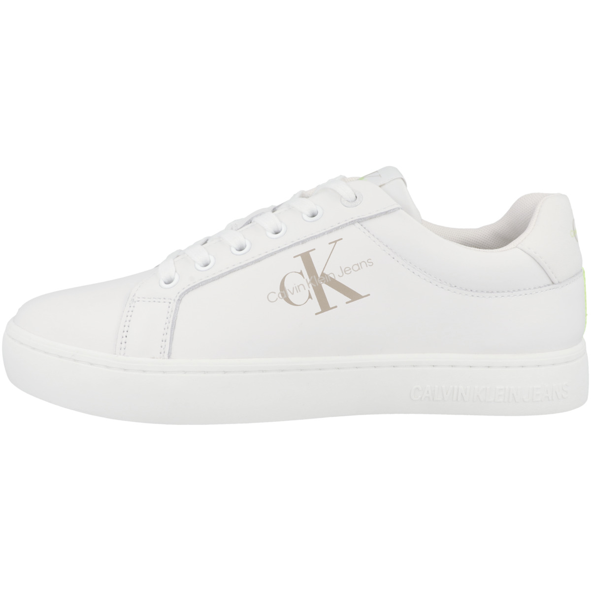 Calvin Klein Jeans Classic Cupsole Fluo Contrast Sneaker Low weiss