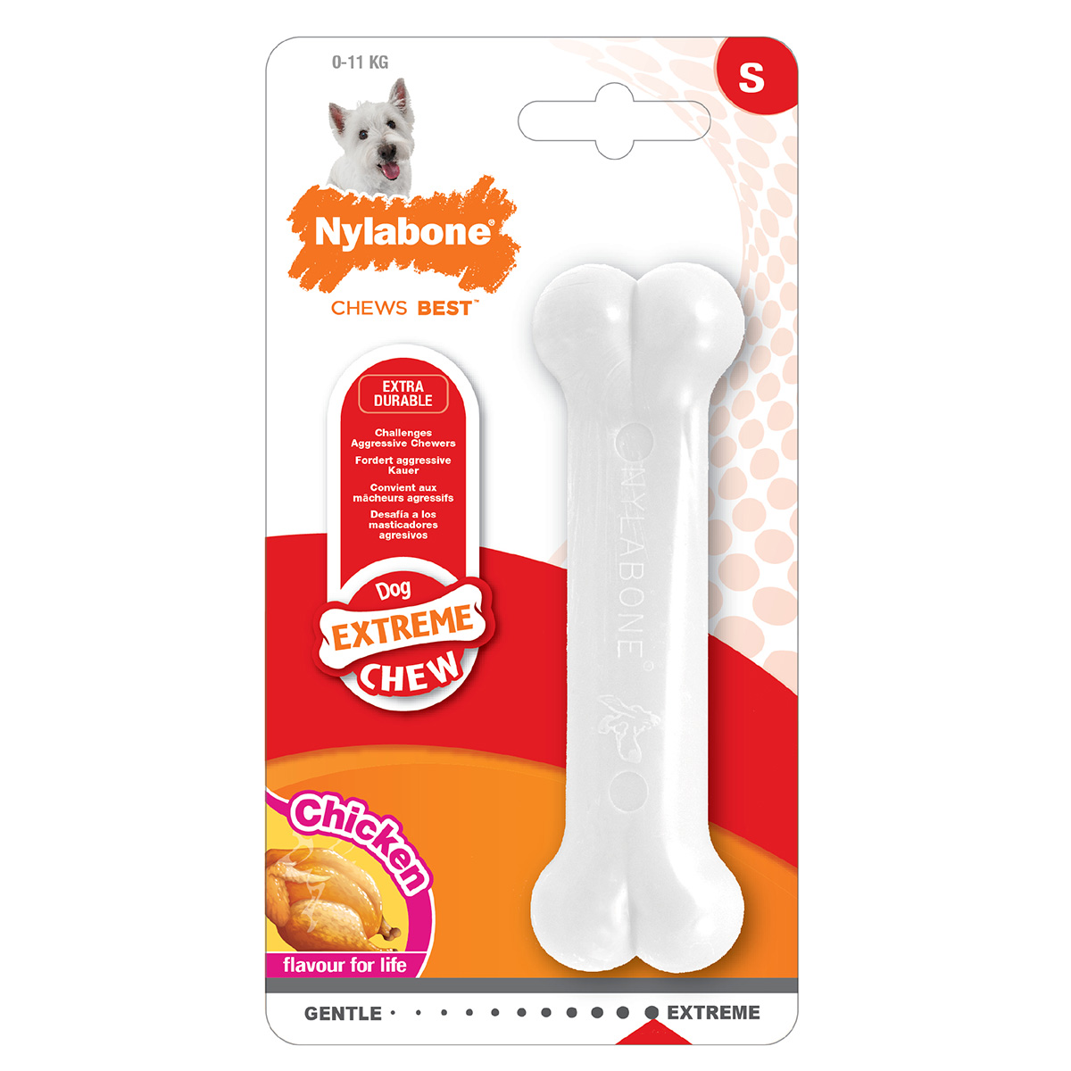 Nylabone Dura Chew Kauknochen Hühnchen-Geschmack bei ZooRoyal