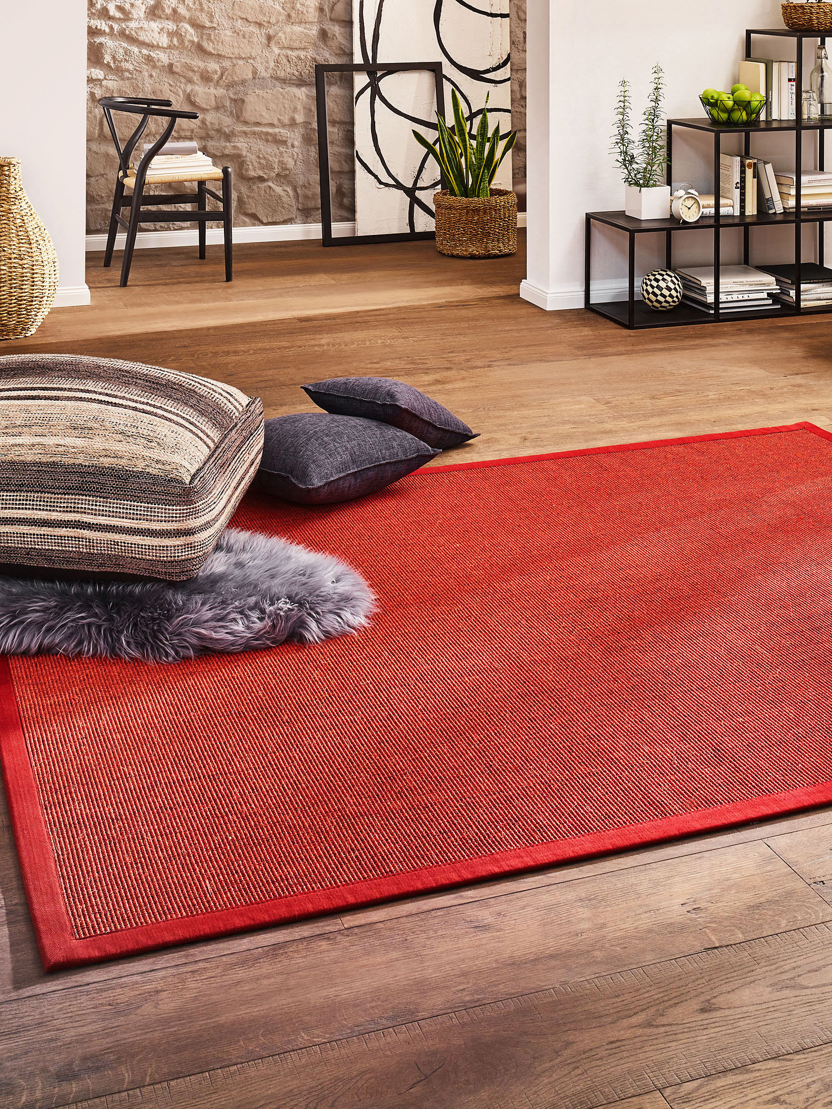Aruba Life Sisal-Teppich, Rubin