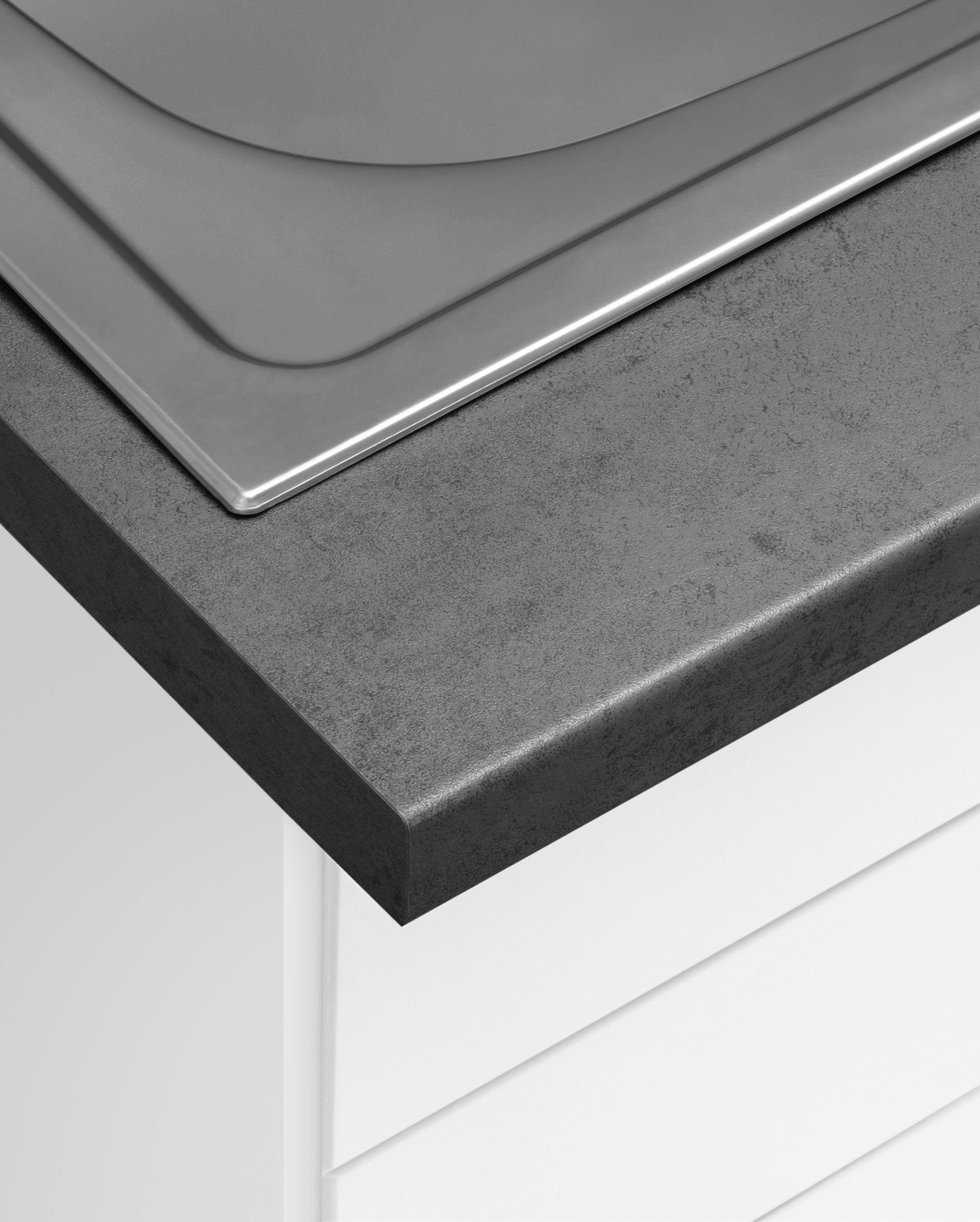 HELD MÖBEL Küche Luhe, 390 cm breit, wahlweise mit oder ohne E-Geräten, gefräste MDF-Fronten