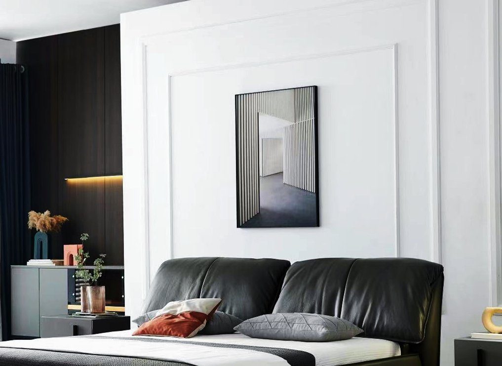 Salottini Lederbett Designer Bett 180x200 Lederbett Doppelbett Arezzo