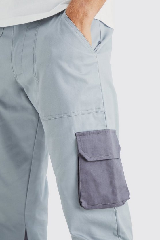 Tall Slim-Fit Colorblock Cargo-Hose