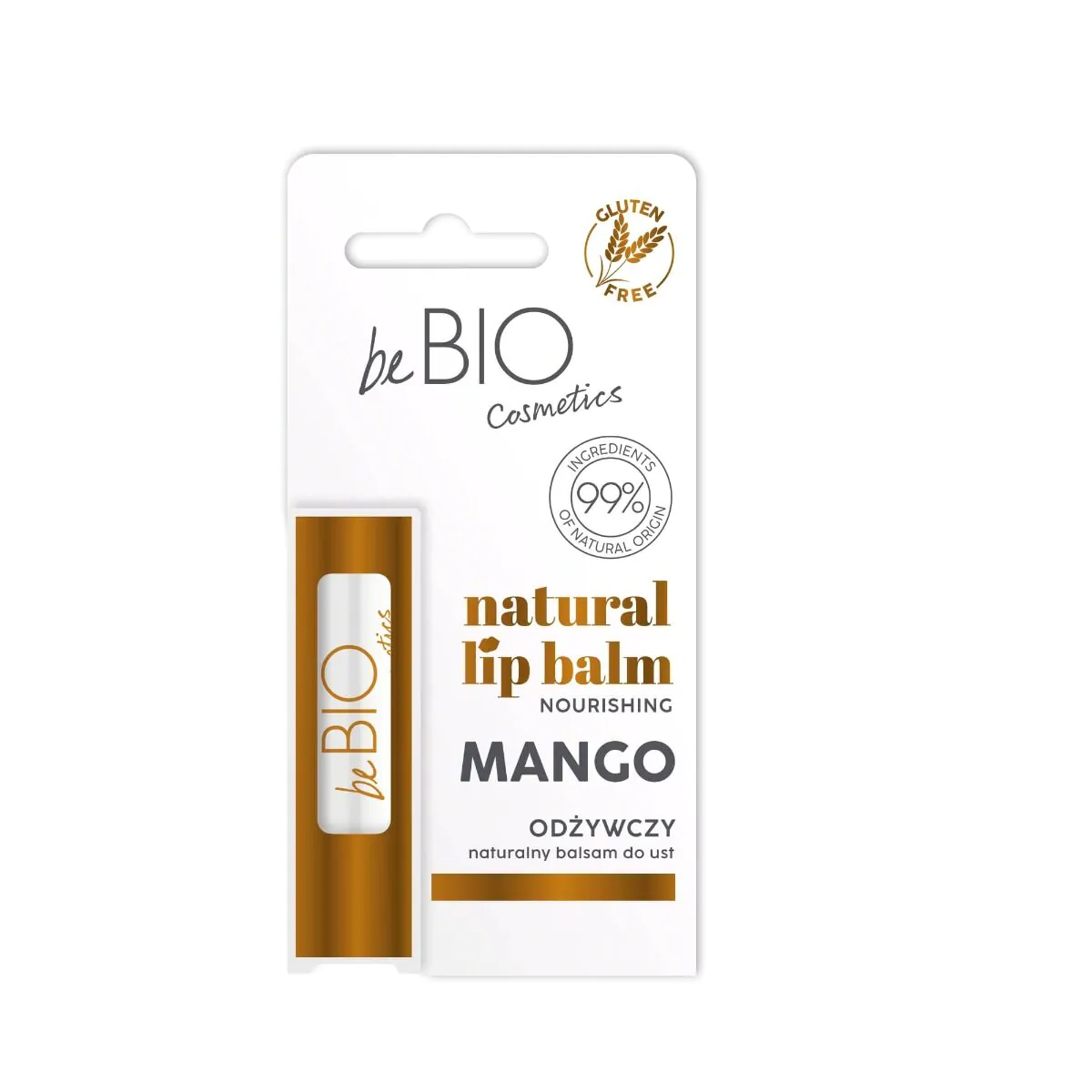 BeBIONatural Βάλσαμο για Ξηρά Χείλη Μάνγκο