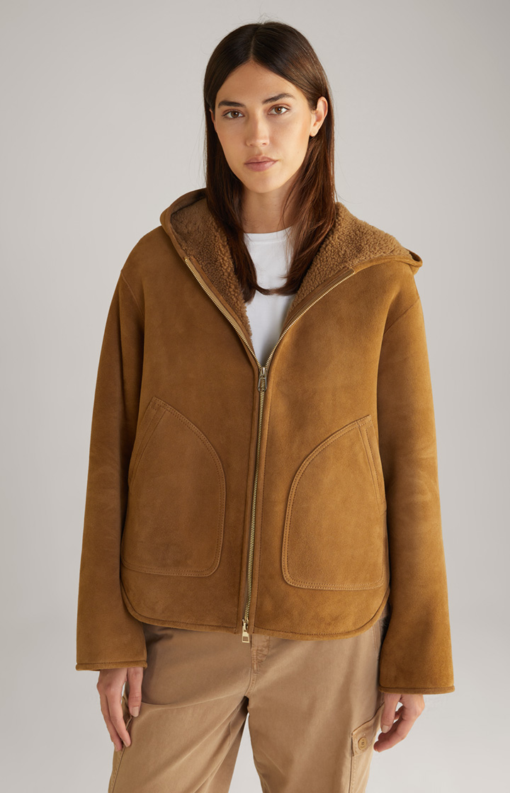 Shearling-Jacke in Camel