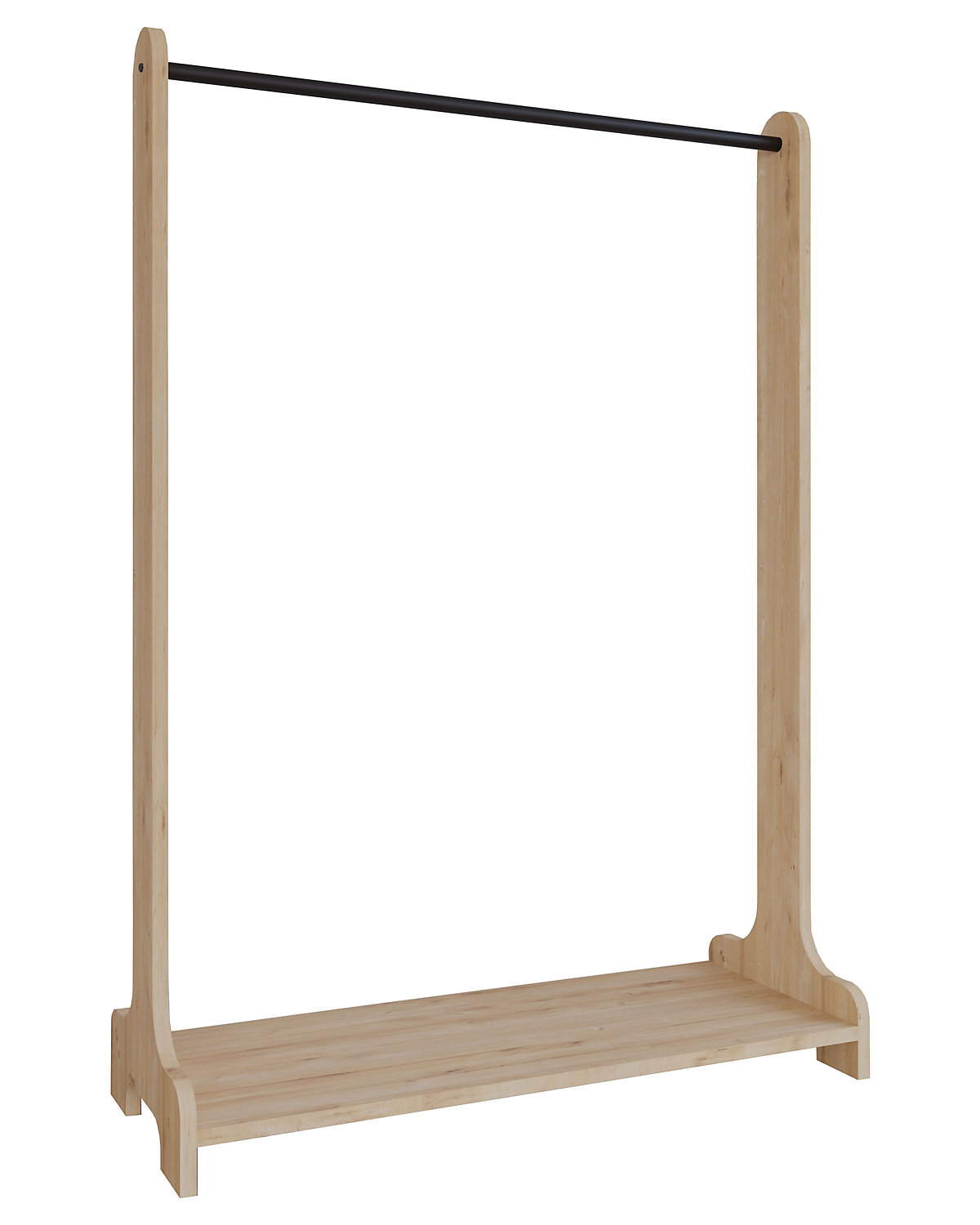 Holz offener Kleiderschrank begehbarer Kleiderregal Schrank Kleiderstange Lempu H. 128 cm