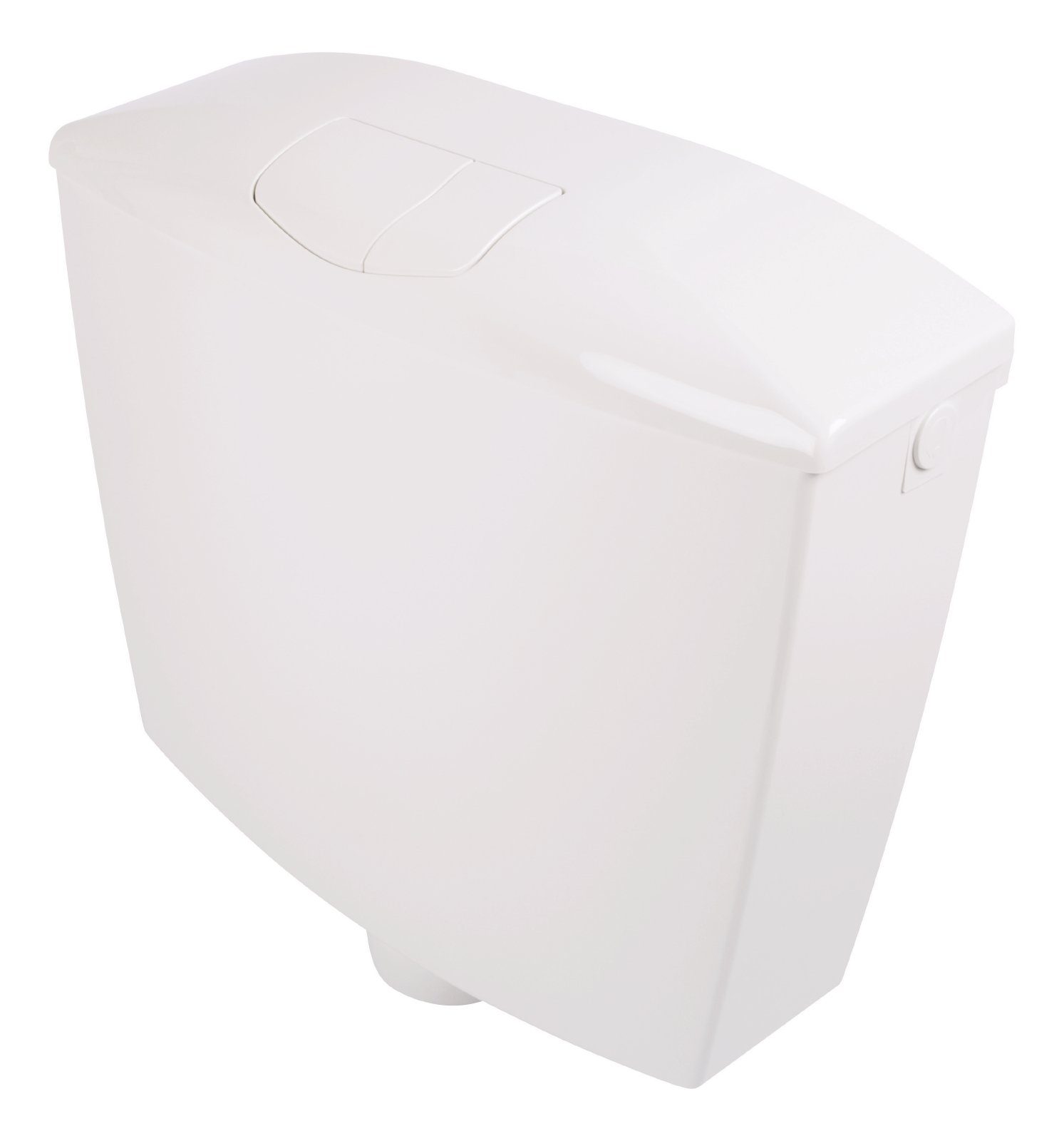 SANITOP WINGENROTH Spülkasten Karat, 9 l, Komplett-Set, Anschluss links oder rechts, Anschlussset hinten separat, Aufputzspülkasten, Weiß, Zwei-Mengen-Technik, Sparspülung, 210492