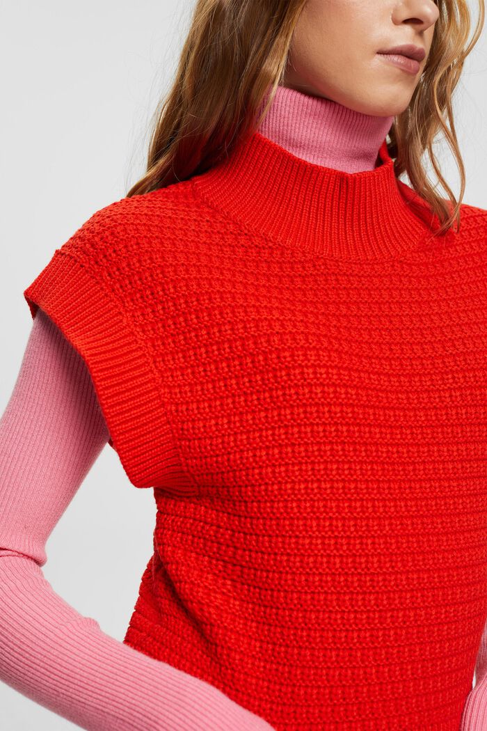 Ärmelloser Strickpullover