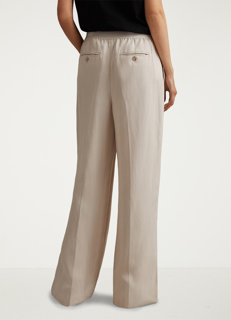 Reiss Vera high waist wide fit pants in lyocell blend