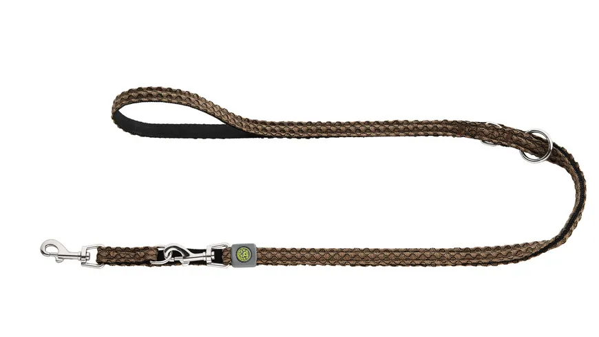 Hunter Verstellbare Führleine Hilo braun 15 mm / 200 cm