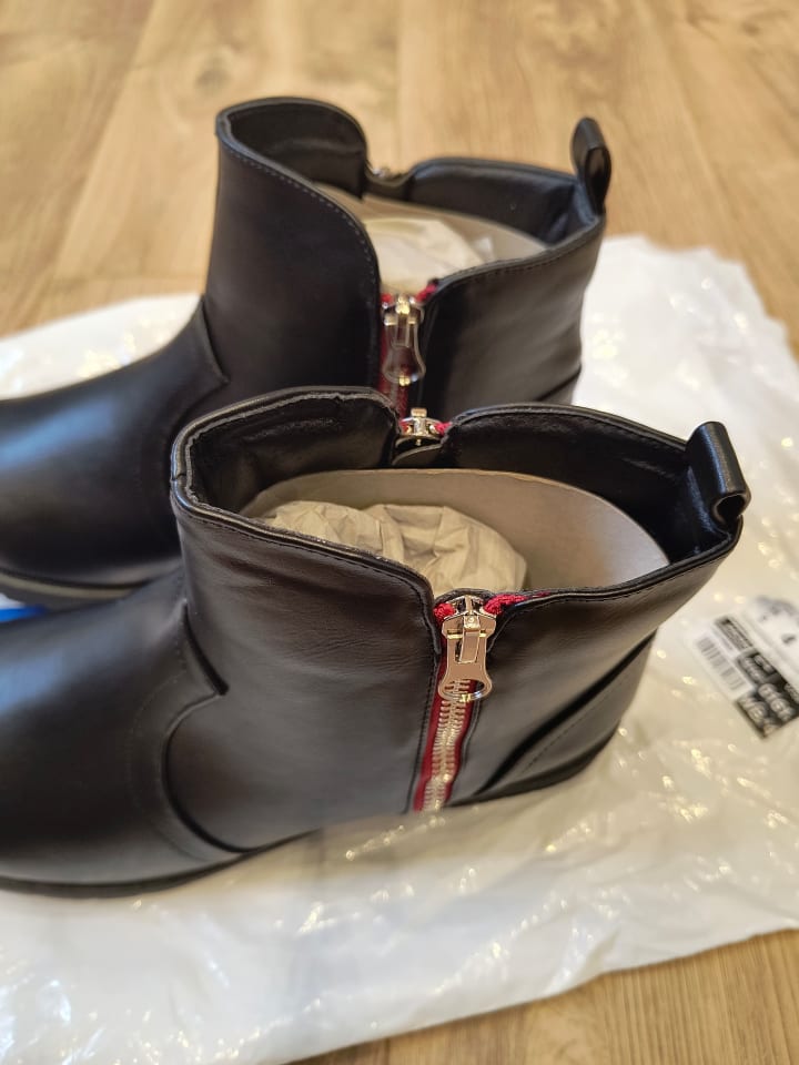 Inselhauptstadt Nappa Look Stiefelette Mit Kontrast-paspel, Easy Entry Zipper Klassische... günstig kaufen 39