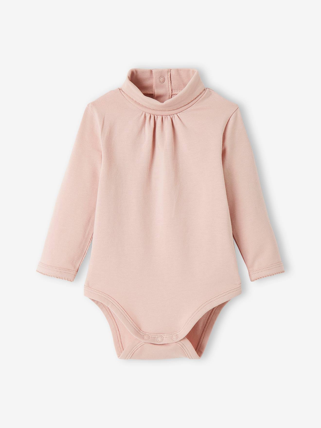 Vertbaudet 2er-Pack Baby Bodys, Langarm Oeko-Tex - rosa